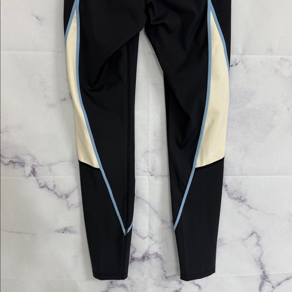 P.E. NATION Black Leggings Cream Blue Accents Size Small - Picture 8 of 10
